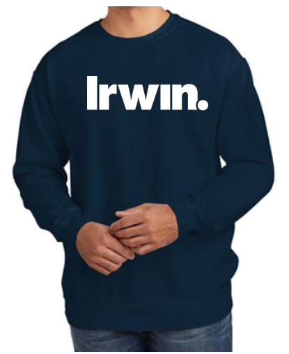 Irwin Navy & White Crewneck